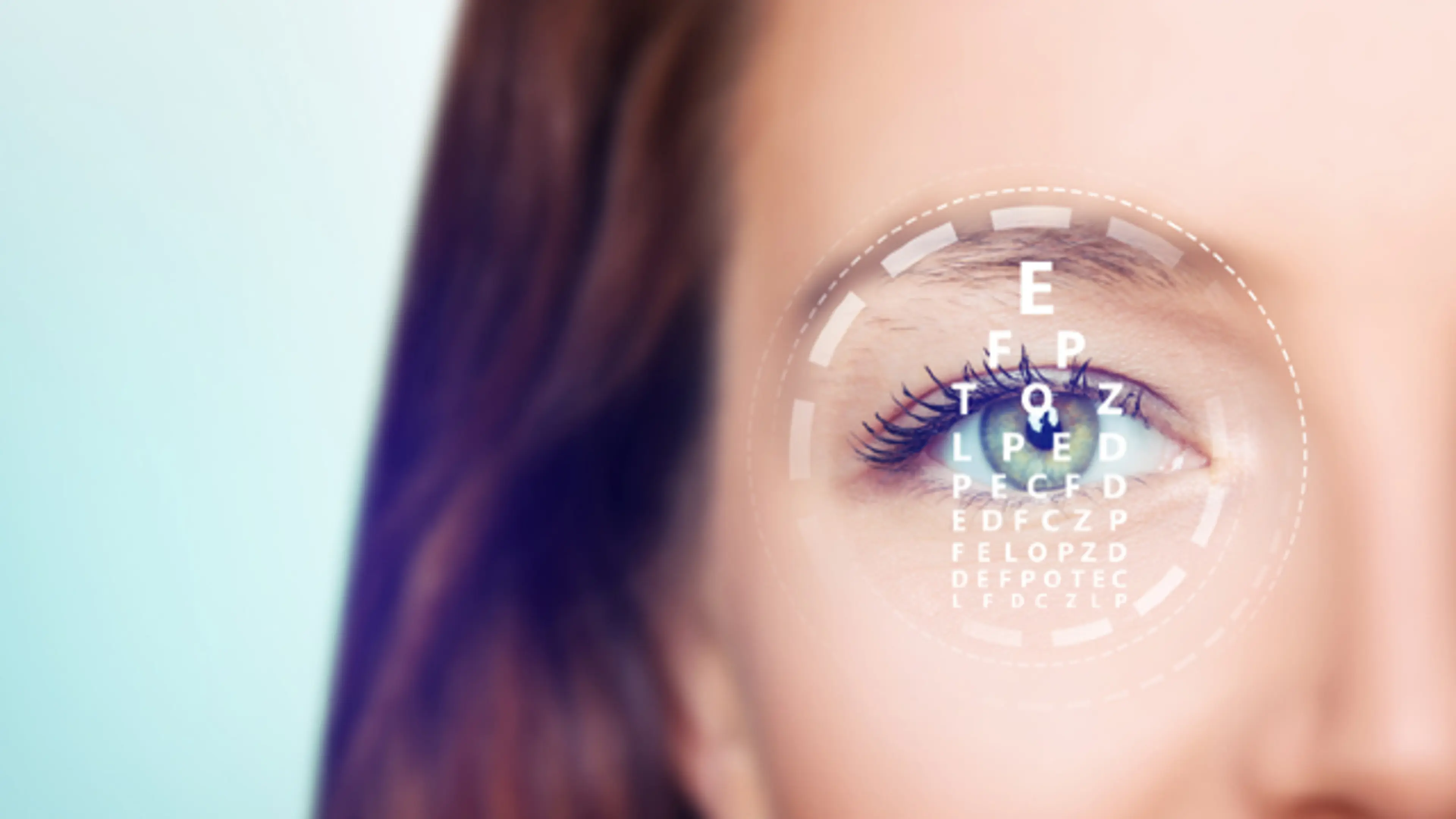 ICL surgery vision correction with eye scan and improved eyesight