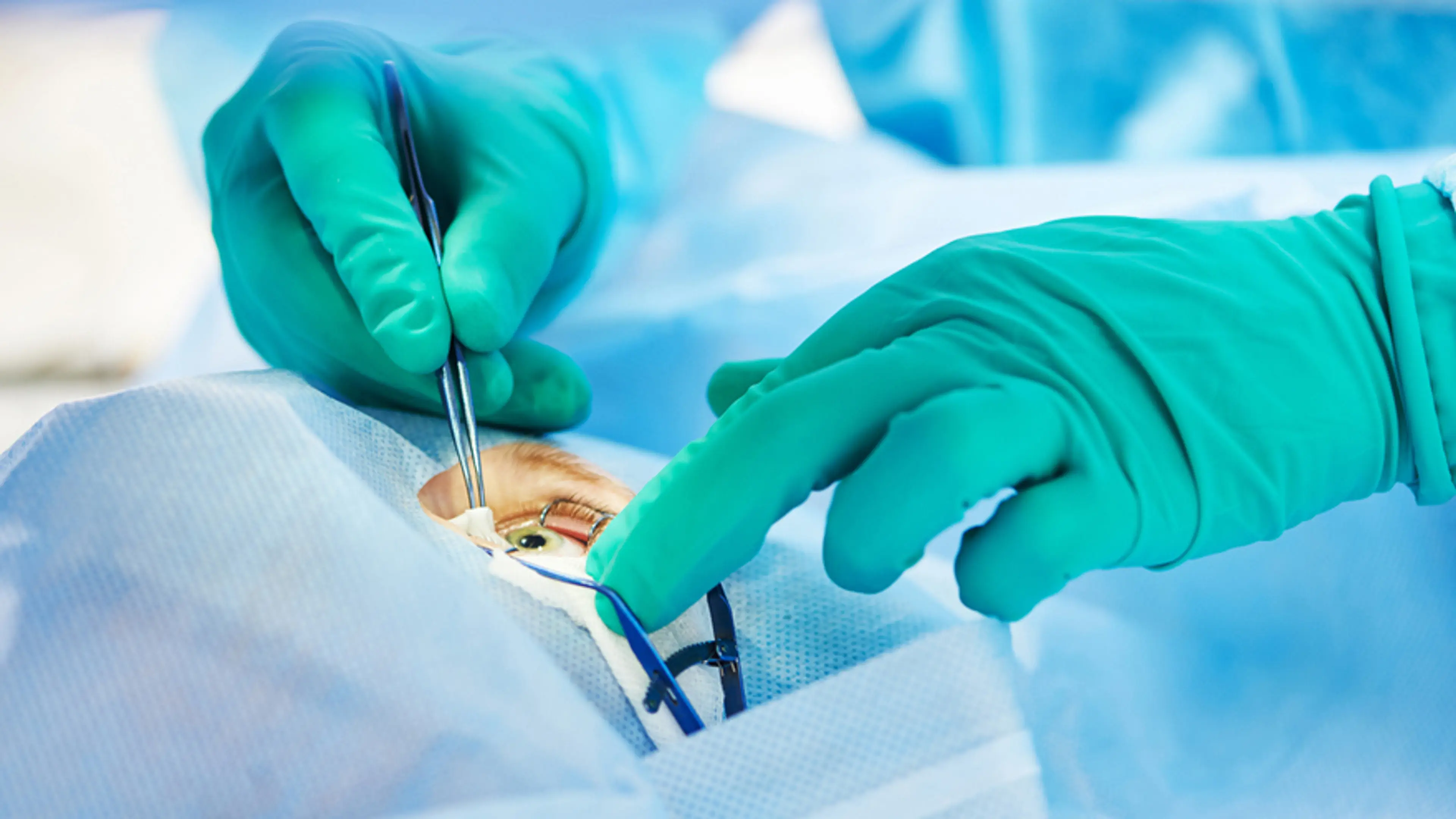 Advanced eye surgery procedure.